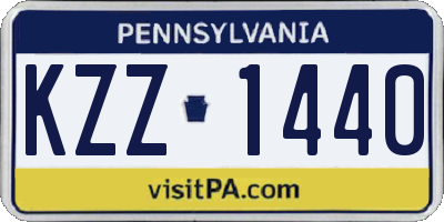 PA license plate KZZ1440