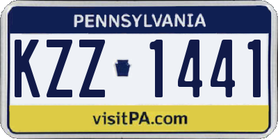 PA license plate KZZ1441