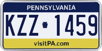 PA license plate KZZ1459
