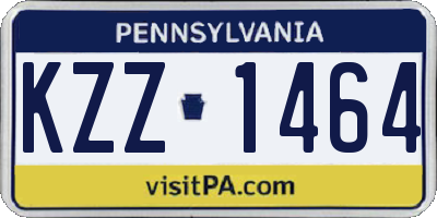 PA license plate KZZ1464