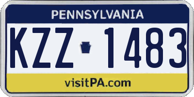 PA license plate KZZ1483
