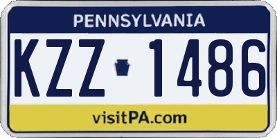 PA license plate KZZ1486