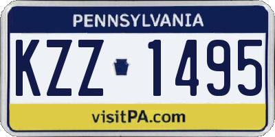 PA license plate KZZ1495