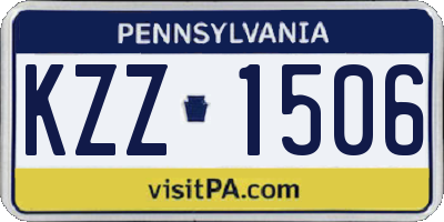 PA license plate KZZ1506
