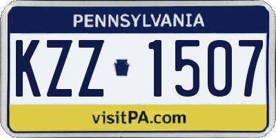 PA license plate KZZ1507