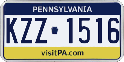 PA license plate KZZ1516