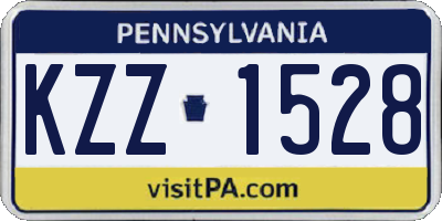 PA license plate KZZ1528