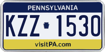 PA license plate KZZ1530