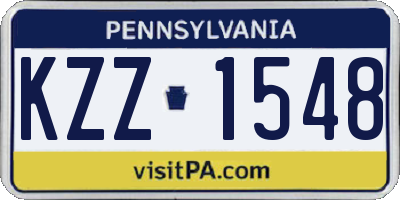 PA license plate KZZ1548