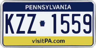 PA license plate KZZ1559