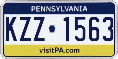 PA license plate KZZ1563