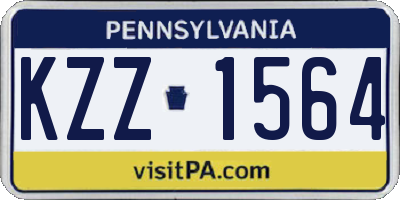 PA license plate KZZ1564