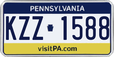 PA license plate KZZ1588