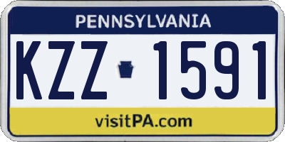 PA license plate KZZ1591