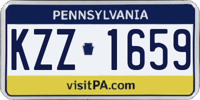 PA license plate KZZ1659