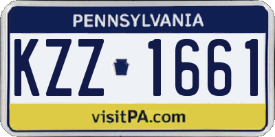 PA license plate KZZ1661