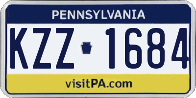 PA license plate KZZ1684