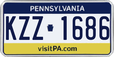 PA license plate KZZ1686
