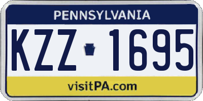 PA license plate KZZ1695