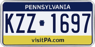 PA license plate KZZ1697