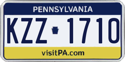 PA license plate KZZ1710