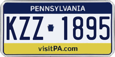 PA license plate KZZ1895