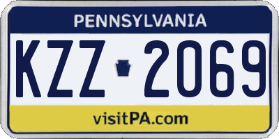 PA license plate KZZ2069