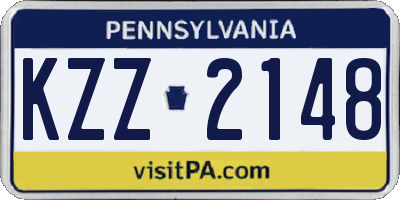 PA license plate KZZ2148