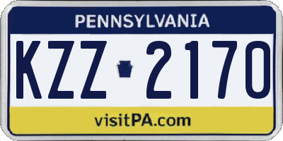 PA license plate KZZ2170