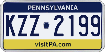 PA license plate KZZ2199
