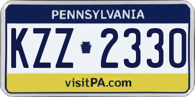 PA license plate KZZ2330