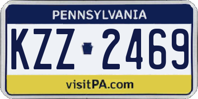 PA license plate KZZ2469