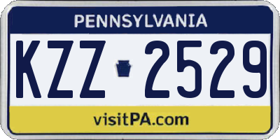 PA license plate KZZ2529