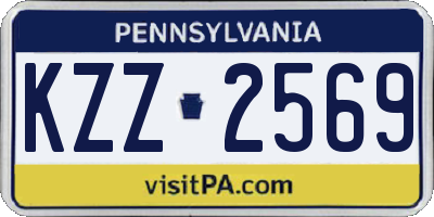 PA license plate KZZ2569