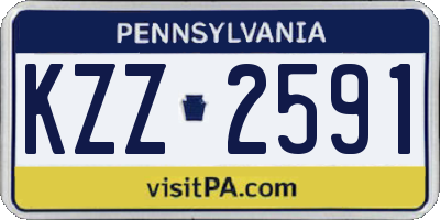 PA license plate KZZ2591