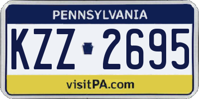 PA license plate KZZ2695