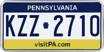 PA license plate KZZ2710