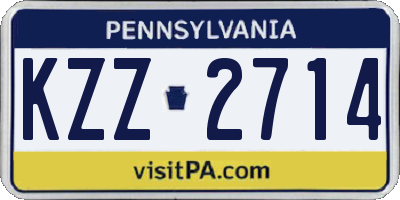 PA license plate KZZ2714