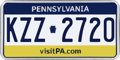 PA license plate KZZ2720