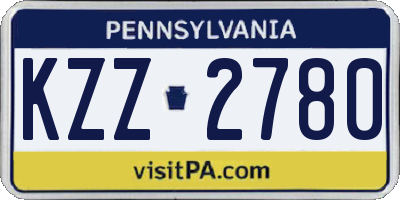 PA license plate KZZ2780