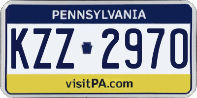 PA license plate KZZ2970