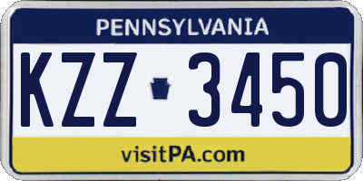 PA license plate KZZ3450