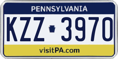 PA license plate KZZ3970