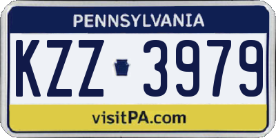 PA license plate KZZ3979