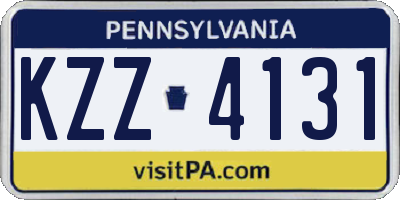 PA license plate KZZ4131