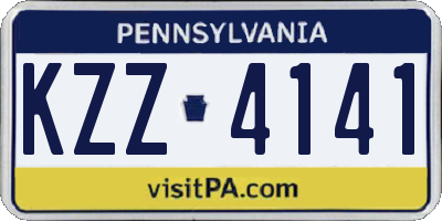 PA license plate KZZ4141