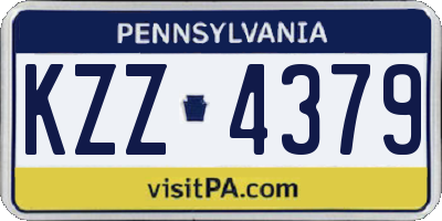 PA license plate KZZ4379