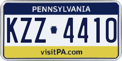 PA license plate KZZ4410