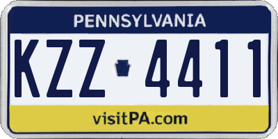 PA license plate KZZ4411