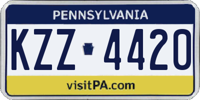 PA license plate KZZ4420